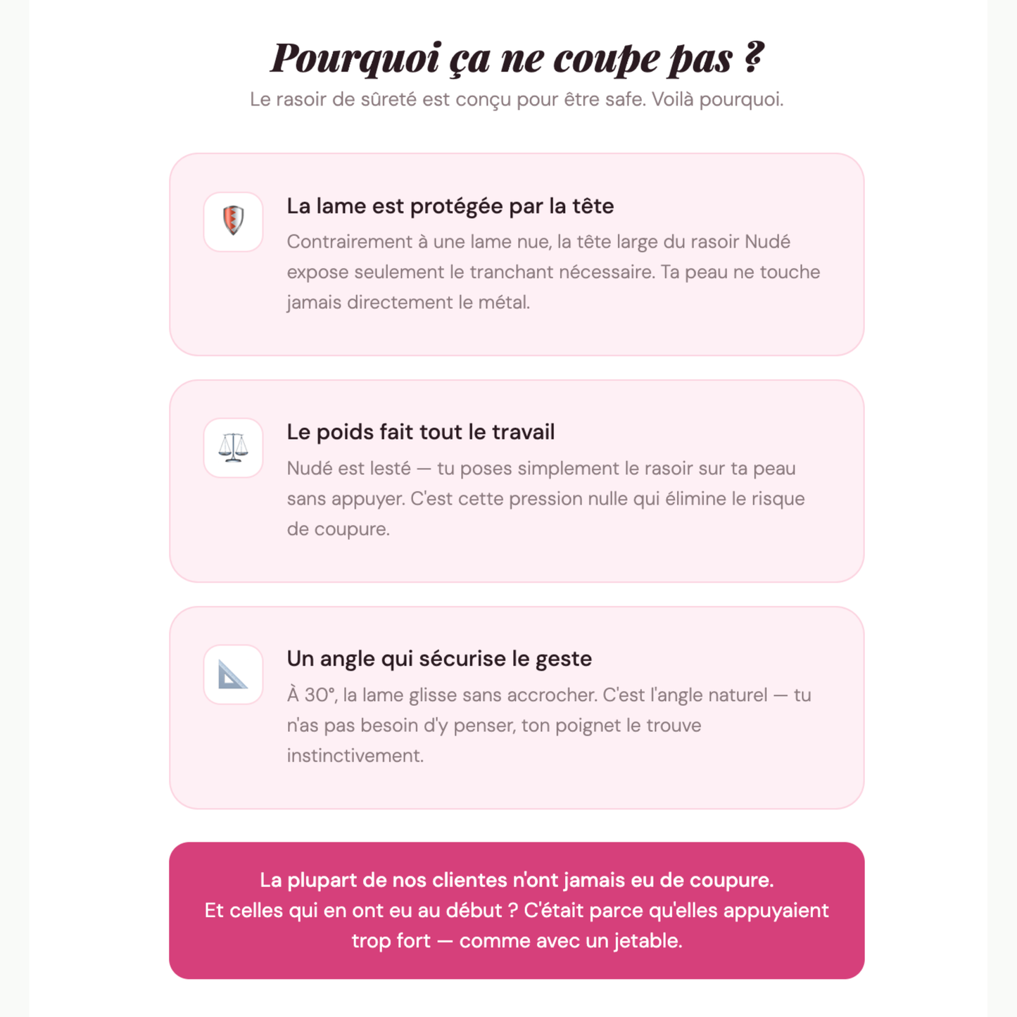 Rasoir de sureté Nudé